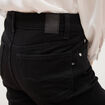 Jeans bootcut cropped taille bascul&eacute;e denim noir femme