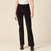 Pantalon bootcut velours noir femme
