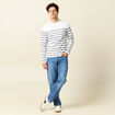 T-shirt manches longues ecru homme