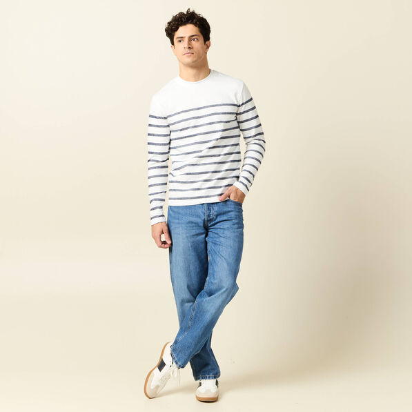 T-shirt manches longues ecru homme