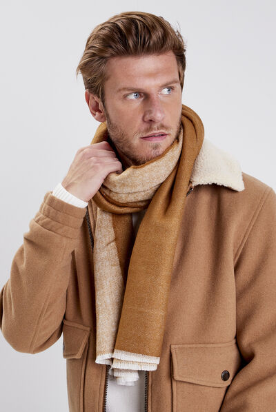 Écharpe marron homme