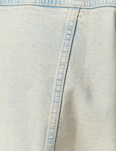 Veste oversize en jean bleu ciel femme