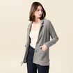 Gilet manches 3/4 ecru femme