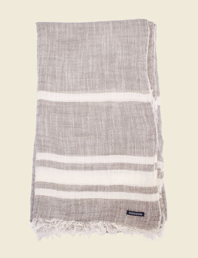 Foulard à franges vert olive homme