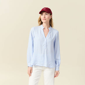 Blouse manches longues gris femme