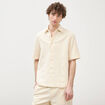 Chemise boyfriend manches courtes ecru homme