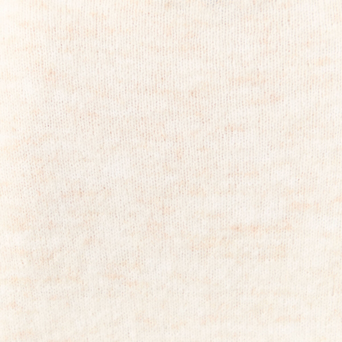 Pull col montant manches longues creme femme