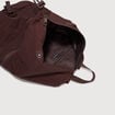 Sac &agrave; dos pliss&eacute; avec doublure bordeaux femme