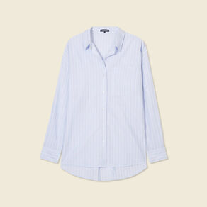 Chemise manches longues bleu pastel femme