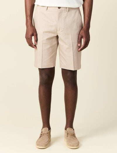 Bermuda droit gris homme