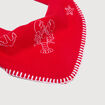Foulard brod&eacute; rouge femme