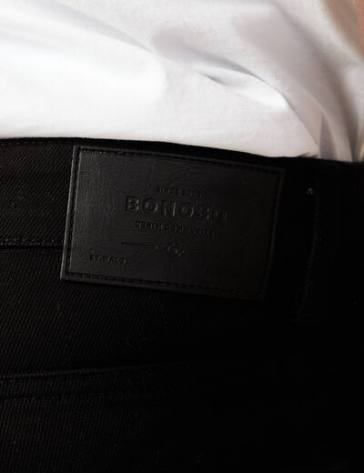 Jeans straight denim noir homme