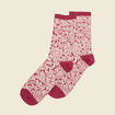 Chaussettes fabriquées en France rouge foncé femme