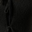 Gilet col V manches longues n&oelig;uds noir femme