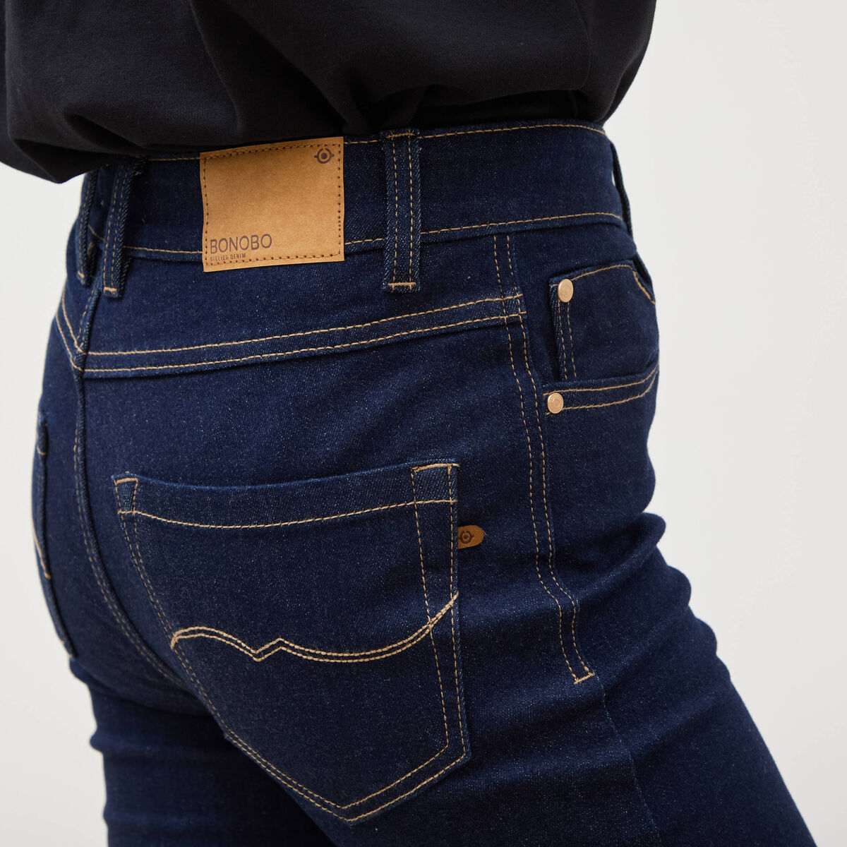 Jeans bootcut denim brut rinse femme