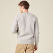 Pull manches longues col rond gris fonc&eacute; homme
