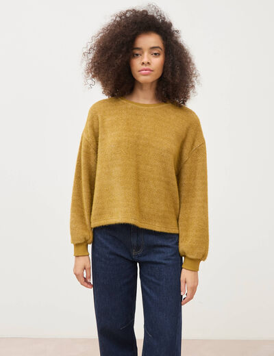 Sweat manches longues camel femme