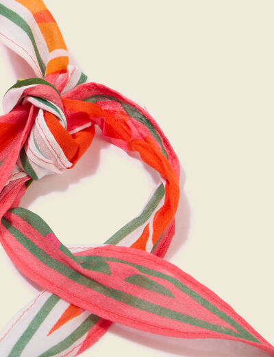 Lot de 2 foulards en coton rose femme