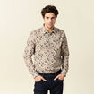 Chemise &agrave; manches longues beige homme