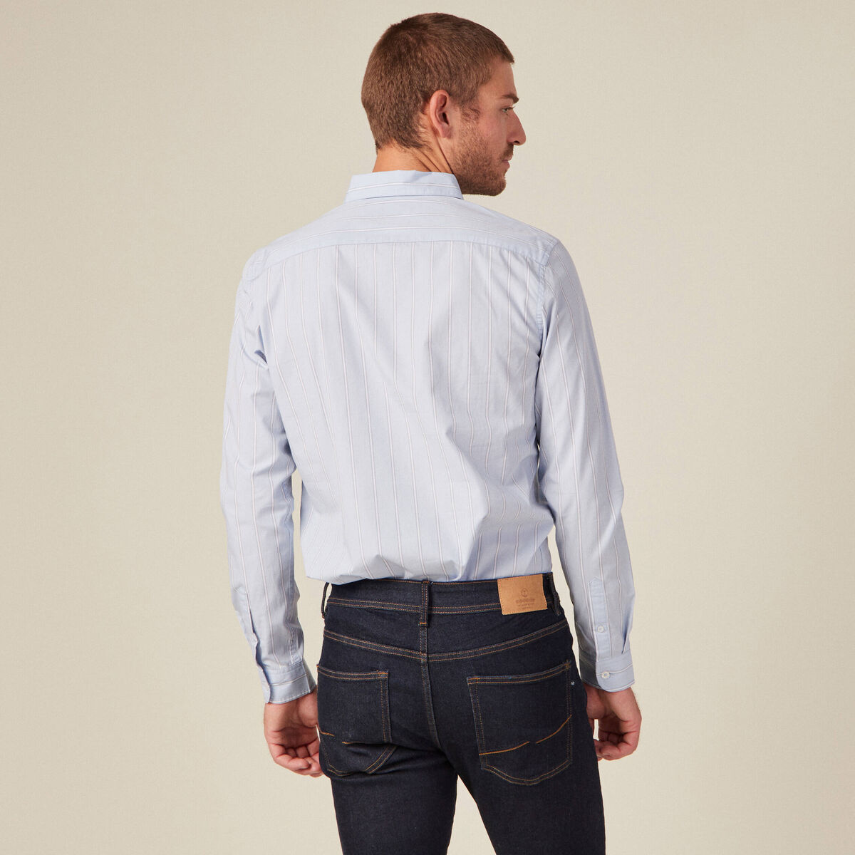 Chemise éco-responsable bleu clair homme