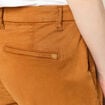 Pantalon chino cigarette marron femme