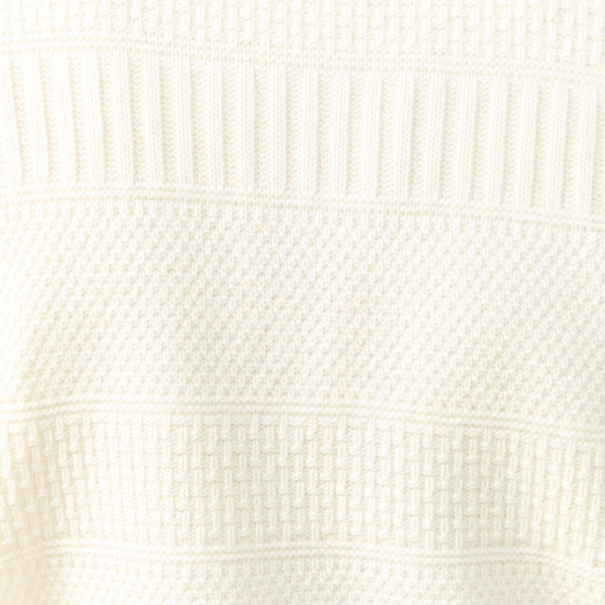 Pull col rond ecru homme