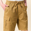 Bermuda droit cargo camel homme