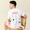 T-shirt manches courtes blanc homme