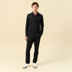 Polo cintr&eacute; manches longues noir homme