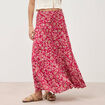 Jupe fluide rouge cerise femme