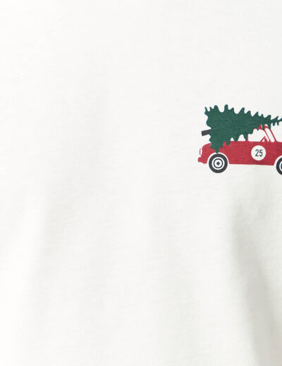 Pyjama coton haut et bas blanc homme