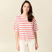T-shirt manches courtes ecru femme