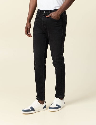Jeans skinny tapered denim noir homme