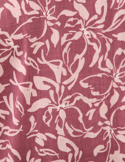 Chemise manches courtes vieux rose homme