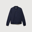 Blouson manches longues doubl&eacute; bleu marine homme
