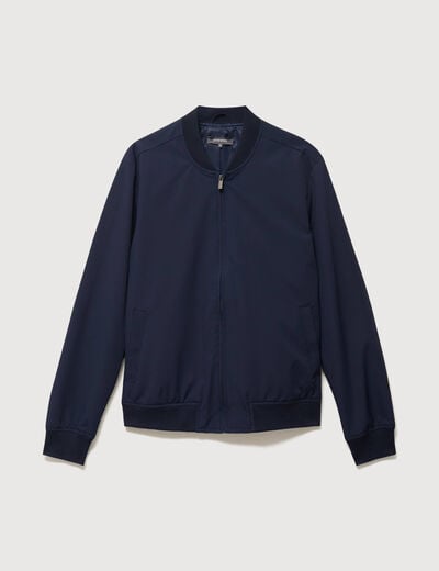 Blouson manches longues doubl&eacute; bleu marine homme