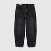 Jeans large longueur 32 en coton denim noir homme