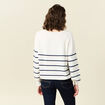 Pull manches longues bleu marine femme