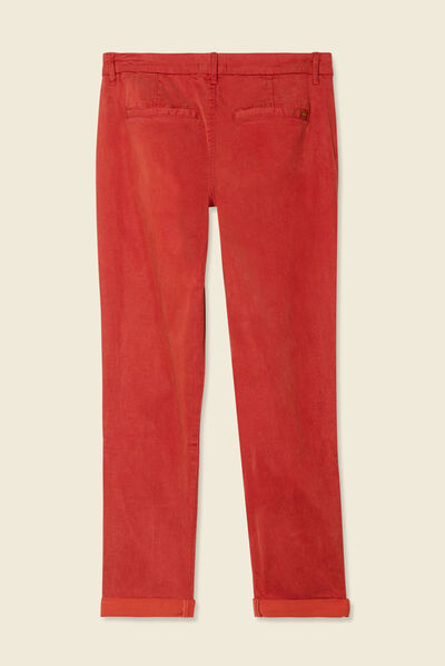 Pantalon chino Instinct orange foncé femme