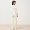 Pull col bateau manches longues ecru femme