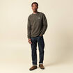 Sweat manches longues vert kaki homme