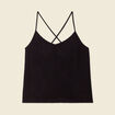 Caraco bretelles fines noir femme