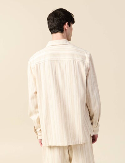Surchemise manches longues ecru homme