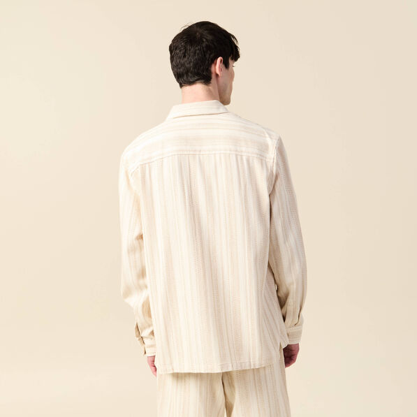 Surchemise manches longues ecru homme