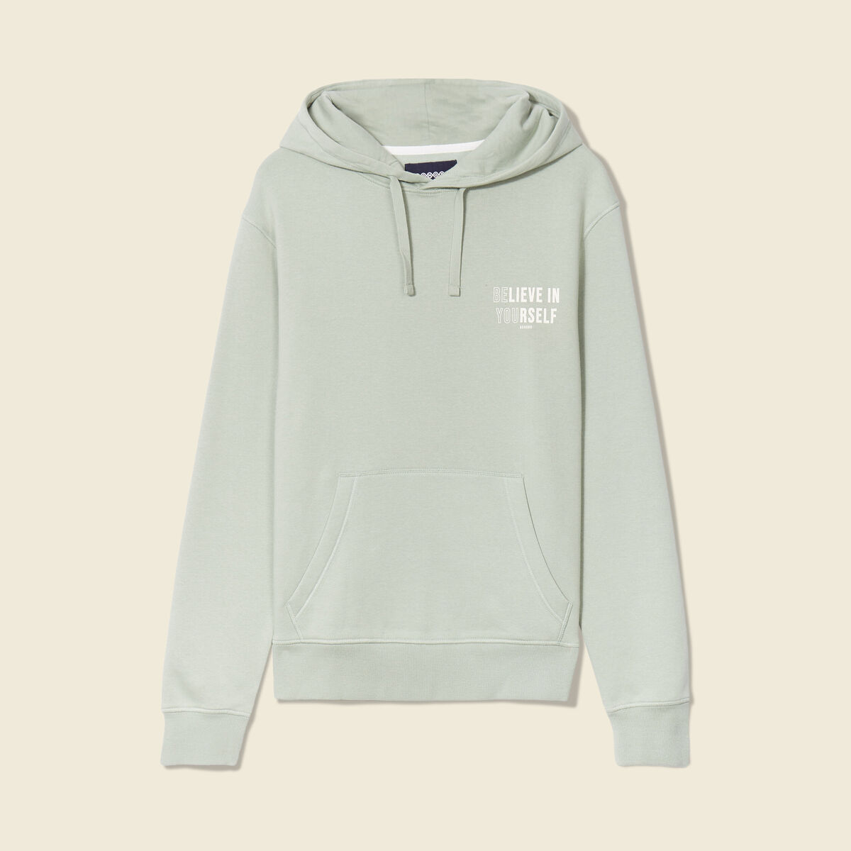 Sweat à capuche vert olive homme
