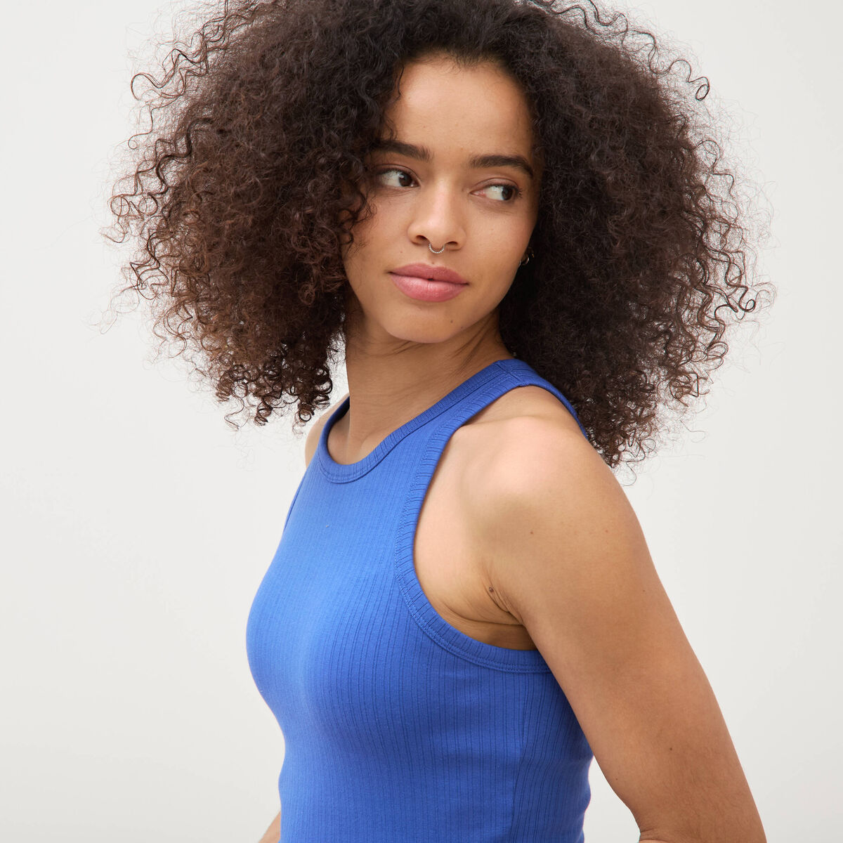 D&eacute;bardeur 2 en 1 avec brassi&egrave;re int&eacute;gr&eacute;e bleu electrique femme