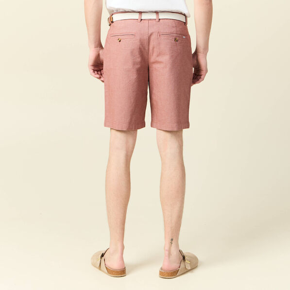 Bermuda droit chino ceinture marron cognac homme