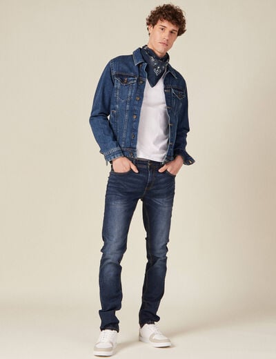 Jeans slim éco-respnsable denim brut homme