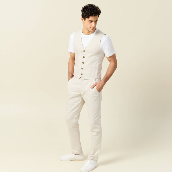Veston sans manches sable homme