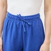 Short taille haute en maille ray&eacute;e bleu electrique femme